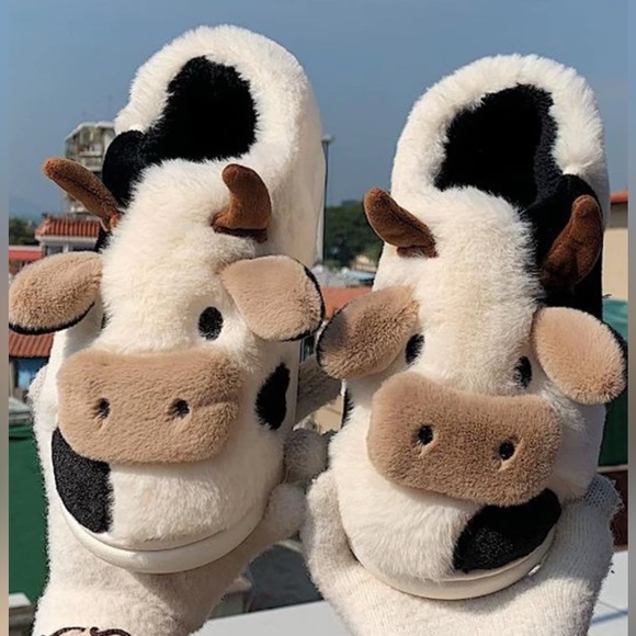 Cute Cow Slippers Durable Indoor Outdoor New Boutique - Picture 2 of 5